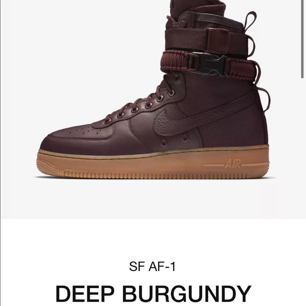 Nike SF Air Force Ones 11.5 M Deep Burgundy